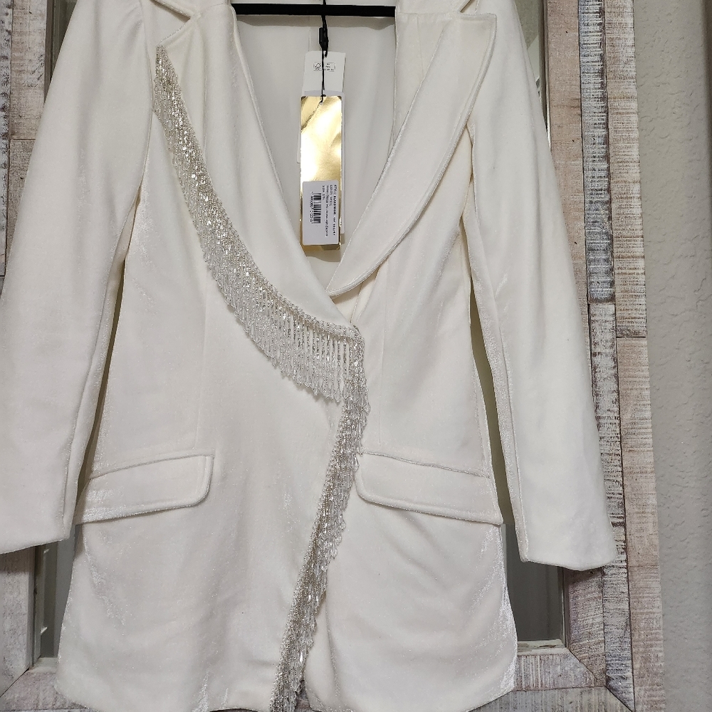 Patbo Velvet Beaded Blazer Dress - Picture 6 of 14